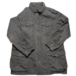 Gap Mens Field Jacket 2XLT Charcoal Gray Military Utility M-65 Coat